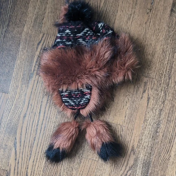 Starling Faux Fox Fur Fleece Lined Warm Winter Knit Hat NWOT Small - Picture 5 of 10